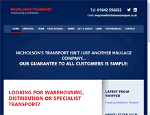 Tablet Screenshot of nicholsonstransport.co.uk